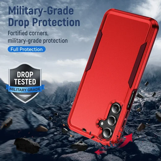 Samsung Galaxy A17 / A26 Hoesje Schokbestendige Hardcase Back Cover Rood afbeelding 2