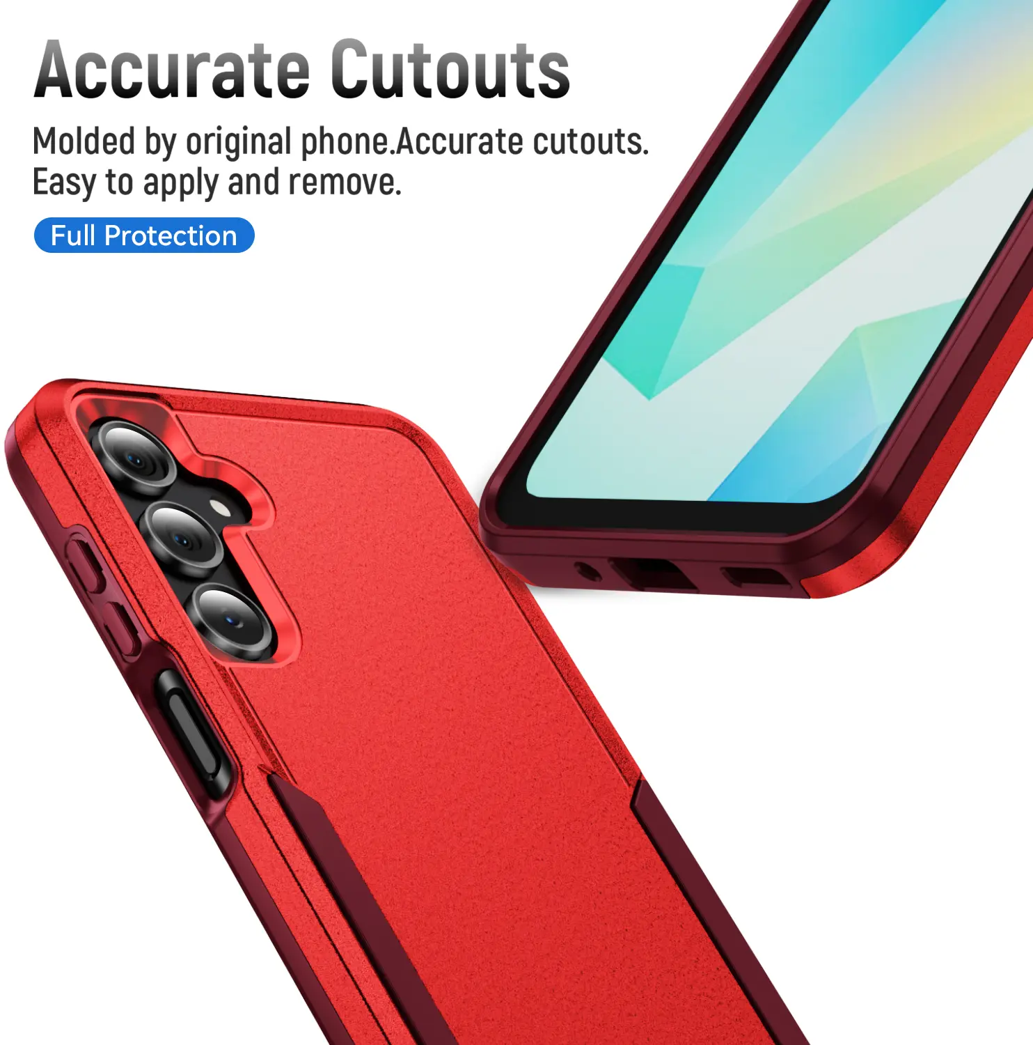 Samsung Galaxy A17 / A26 Hoesje Schokbestendige Hardcase Back Cover Rood afbeelding 7