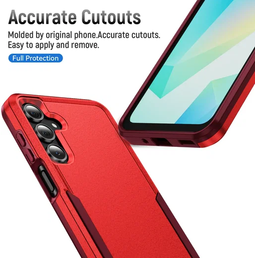 Samsung Galaxy A17 / A26 Hoesje Schokbestendige Hardcase Back Cover Rood afbeelding 7