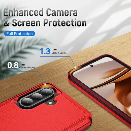 Samsung Galaxy A36 Hoesje Schokbestendige Hardcase Back Cover Rood afbeelding 8