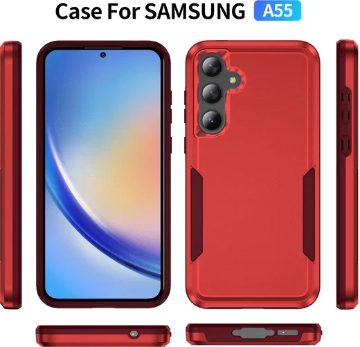 Samsung Galaxy A54 Hoesje Schokbestendige Hardcase Back Cover Rood afbeelding 9