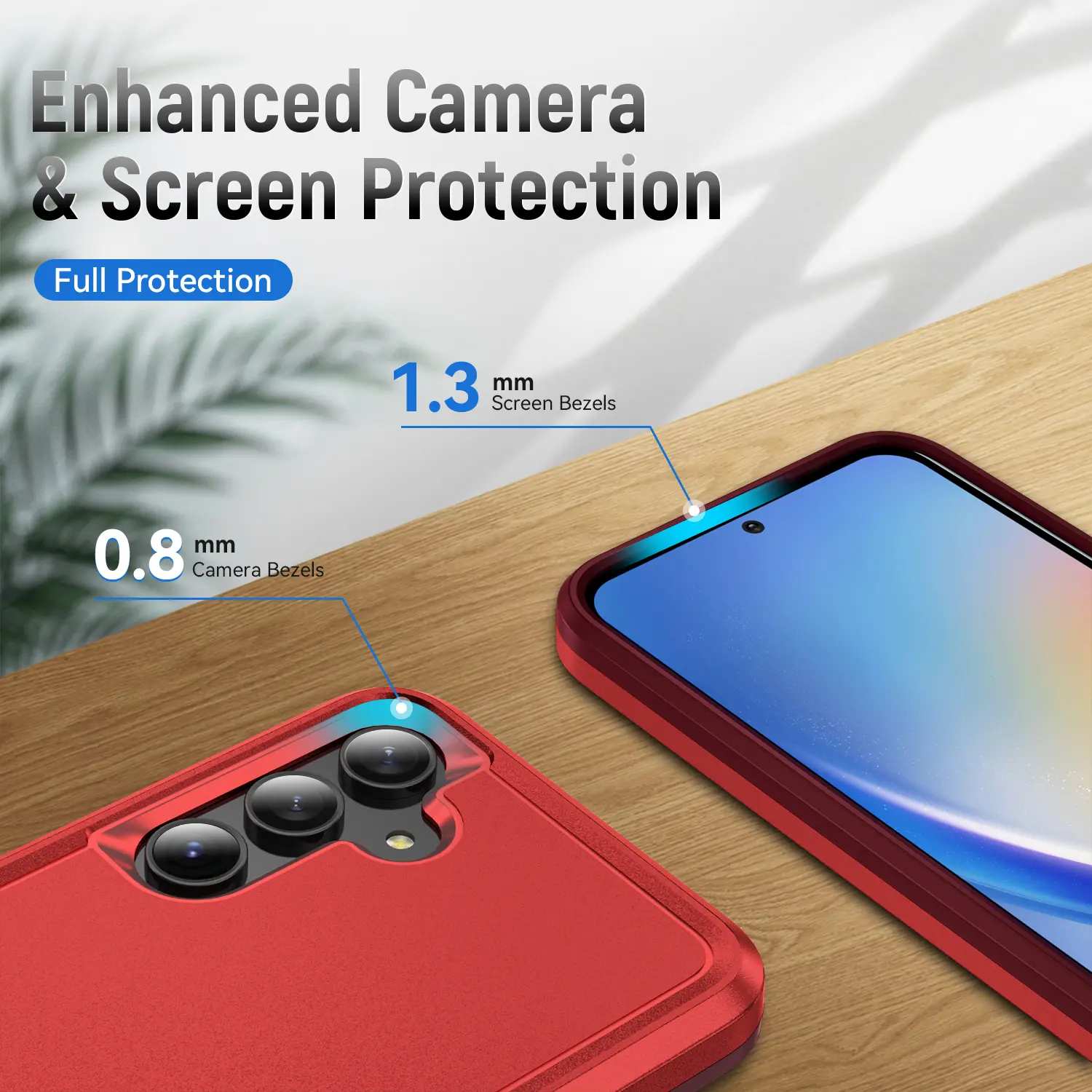 Samsung Galaxy A54 Hoesje Schokbestendige Hardcase Back Cover Rood afbeelding 8
