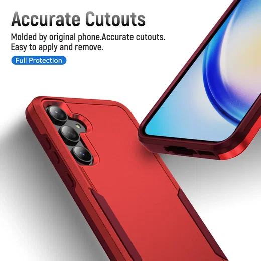 Samsung Galaxy A55 Hoesje Schokbestendige Hardcase Back Cover Rood afbeelding 7