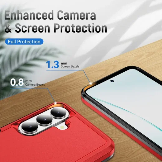 Samsung Galaxy S26 Hoesje Schokbestendige Hardcase Back Cover Rood afbeelding 5