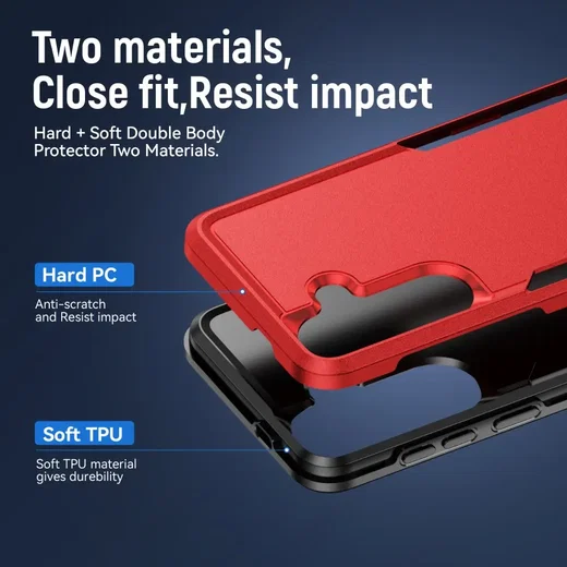 Samsung Galaxy S26 Hoesje Schokbestendige Hardcase Back Cover Rood afbeelding 8