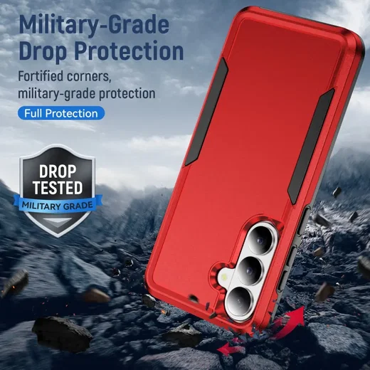 Samsung Galaxy S26 Hoesje Schokbestendige Hardcase Back Cover Rood afbeelding 2