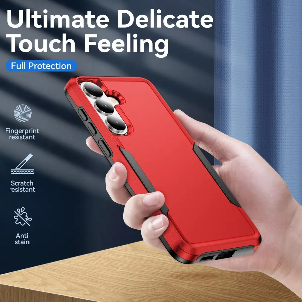 Samsung Galaxy S26 Hoesje Schokbestendige Hardcase Back Cover Rood afbeelding 3