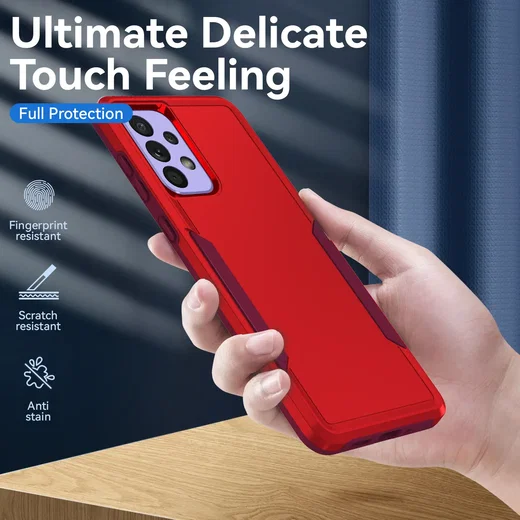 Samsung Galaxy A53 Hoesje Schokbestendige Hardcase Back Cover Rood afbeelding 4