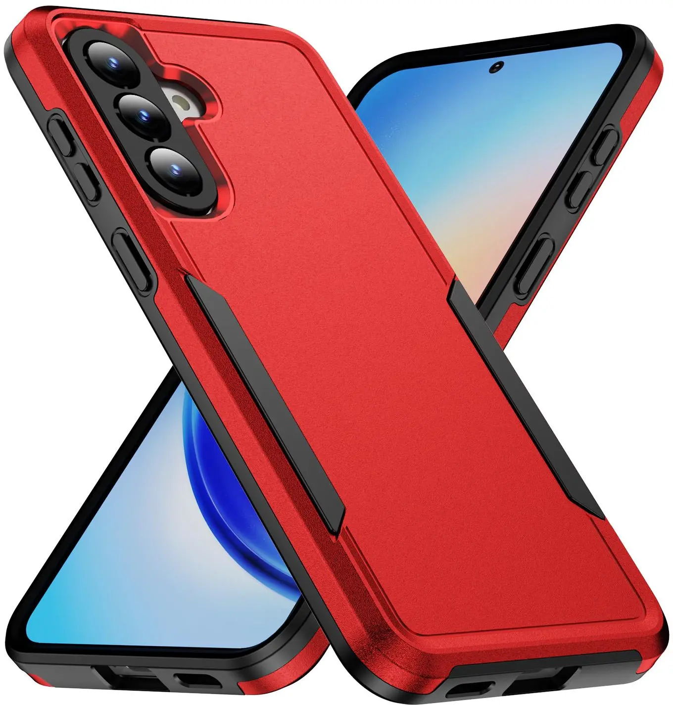 Samsung Galaxy A57 Hoesje Schokbestendige Hardcase Back Cover Rood afbeelding 1