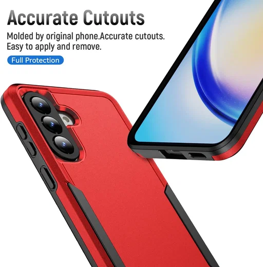 Samsung Galaxy A57 Hoesje Schokbestendige Hardcase Back Cover Rood afbeelding 8