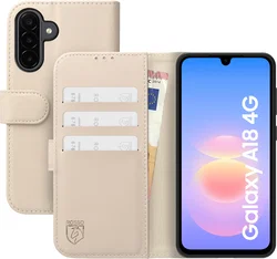 Rosso Element Modern Samsung Galaxy A18 Hoesje Book Case Wallet Beige afbeelding