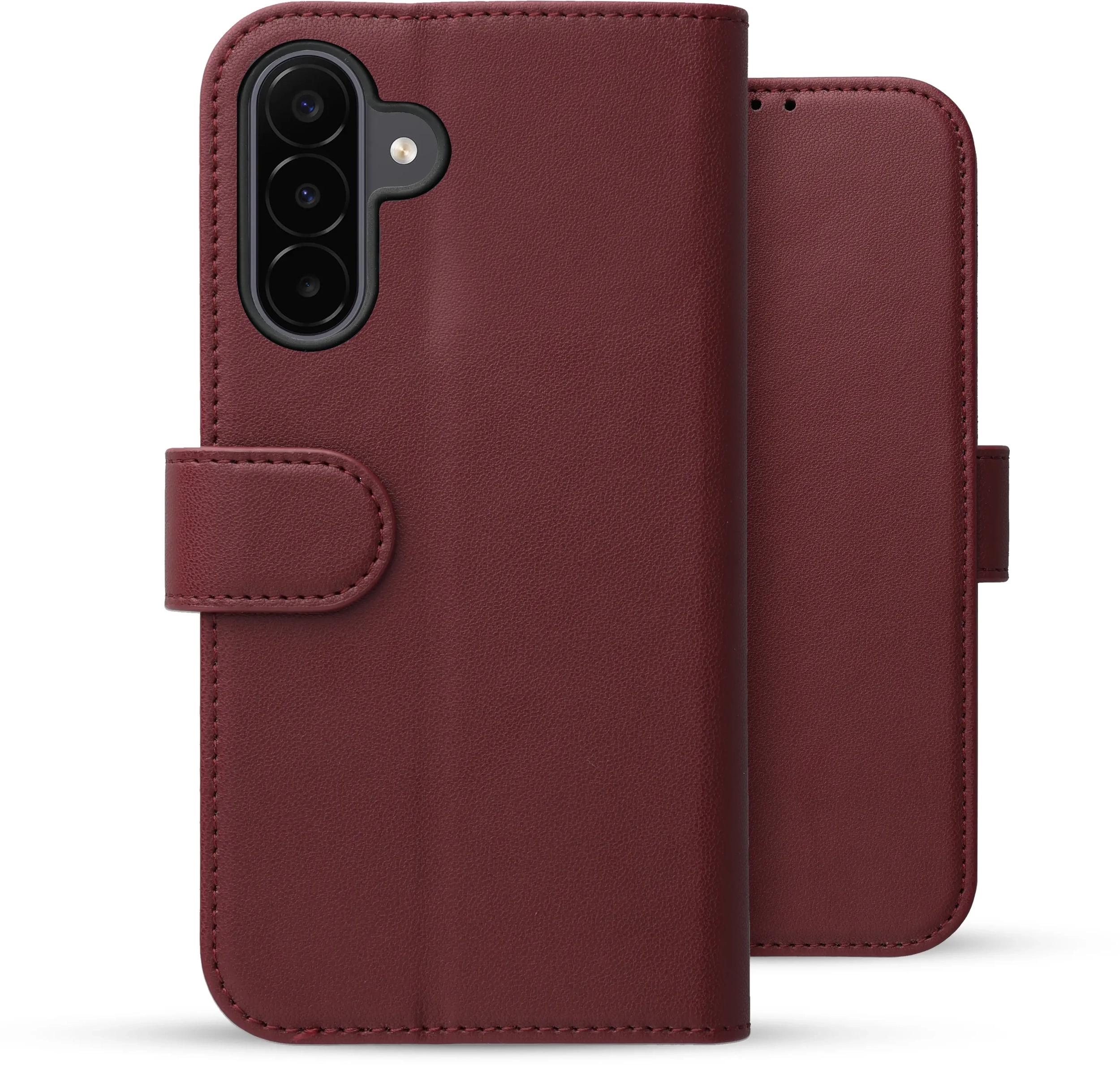 Rosso Element Modern Samsung Galaxy A18 Hoesje Book Case Wallet Burgundy afbeelding 2