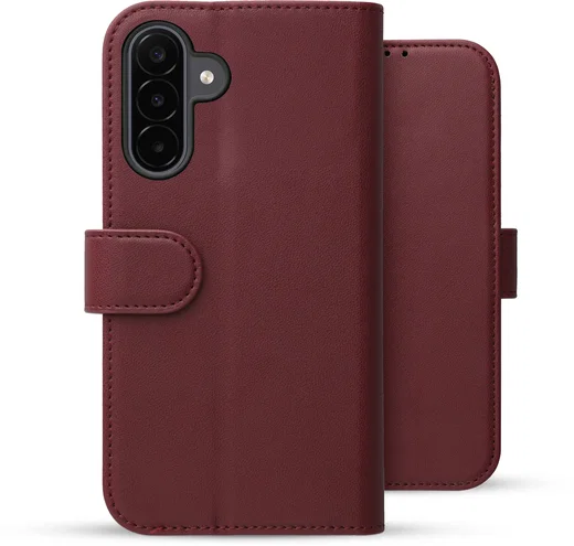 Rosso Element Modern Samsung Galaxy A18 Hoesje Book Case Wallet Burgundy afbeelding 2
