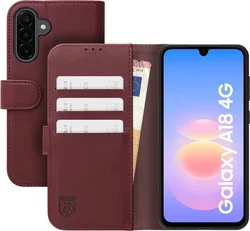 Rosso Element Modern Samsung Galaxy A18 Hoesje Book Case Wallet Burgundy afbeelding