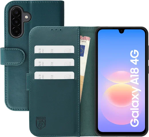 Rosso Element Modern Samsung Galaxy A18 Hoesje Book Case Wallet Groen afbeelding 1