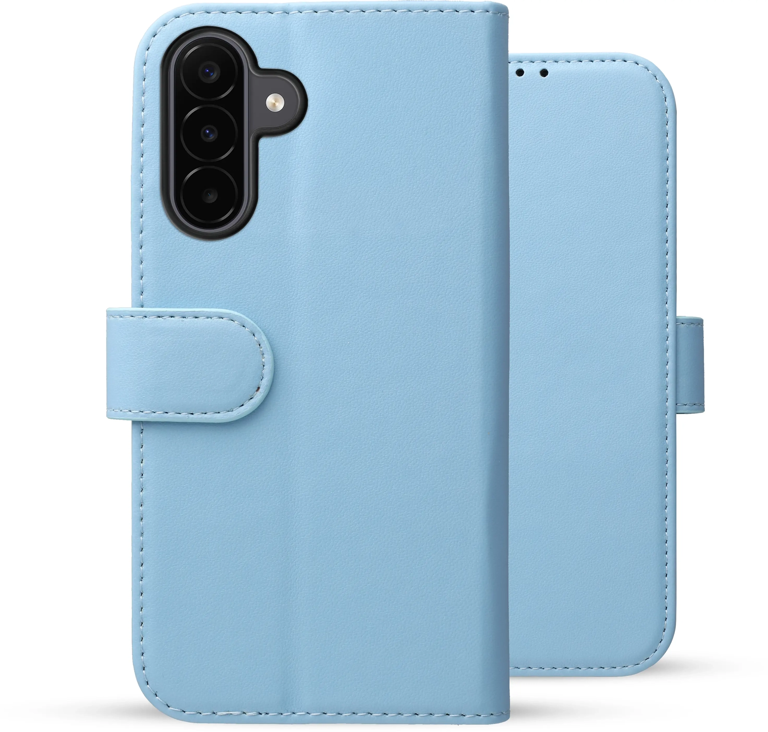 Rosso Element Modern Samsung Galaxy A18 Hoesje Book Case Wallet Licht Blauw afbeelding 2