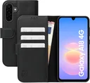 Rosso Element Modern Samsung Galaxy A18 Hoesje Book Case Wallet Zwart