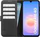 Rosso Deluxe Samsung Galaxy A18 Hoesje Echt Leer Book Case Zwart