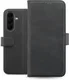 Rosso Deluxe Samsung Galaxy A18 Hoesje Echt Leer Book Case Zwart afbeelding 2