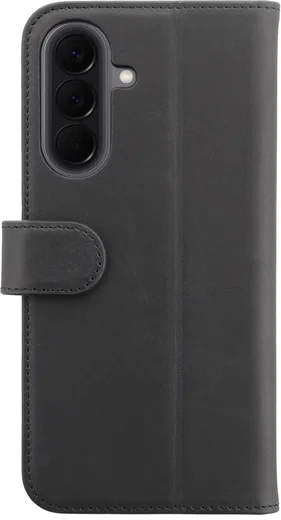 Rosso Deluxe Samsung Galaxy A18 Hoesje Echt Leer Book Case Zwart afbeelding 11