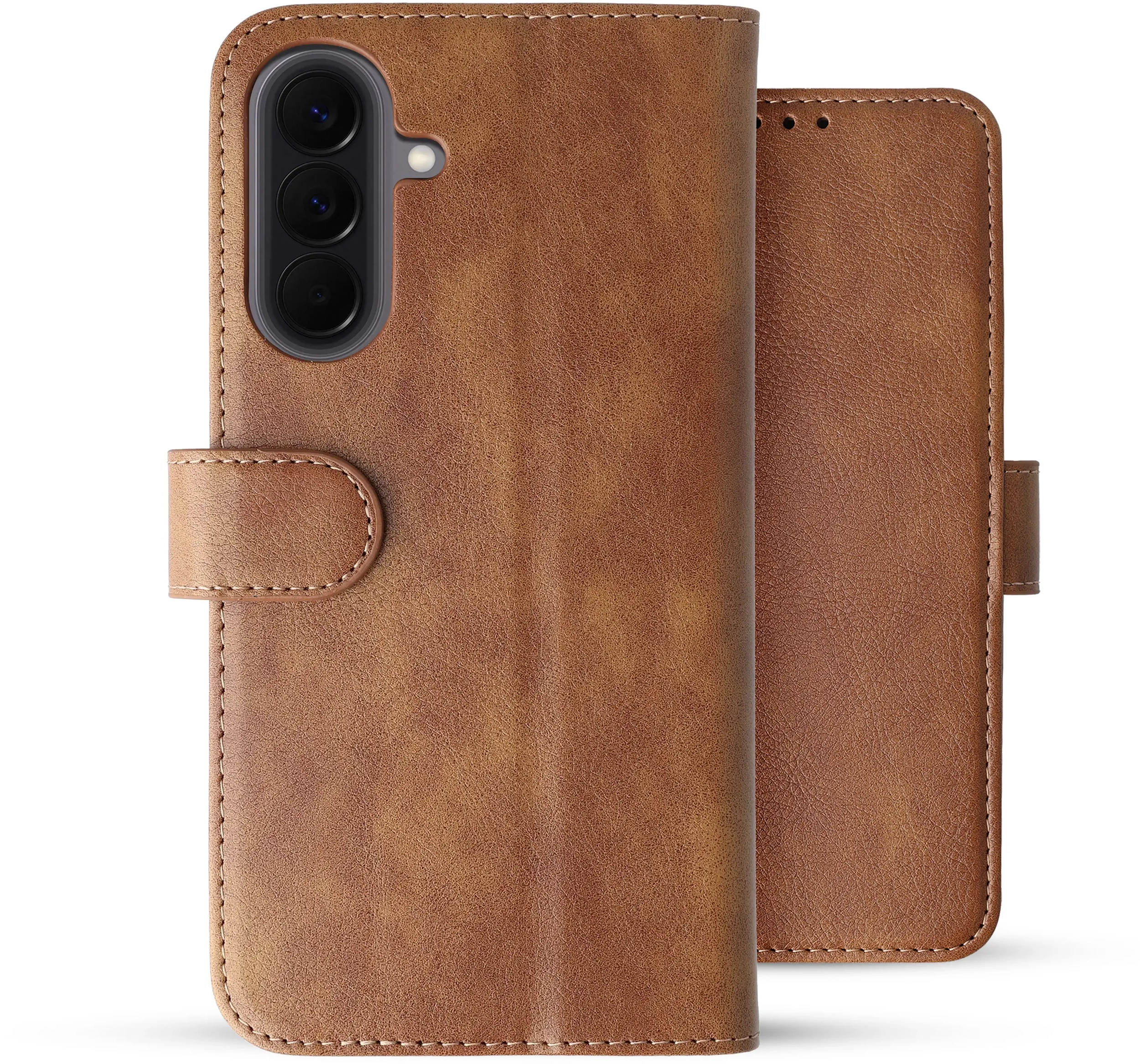 Rosso Element Samsung Galaxy A18 Hoesje Book Case Wallet Bruin afbeelding 2