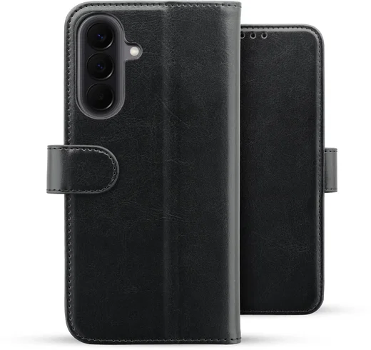 Rosso Element Samsung Galaxy A18 Hoesje Book Case Wallet Zwart afbeelding 2