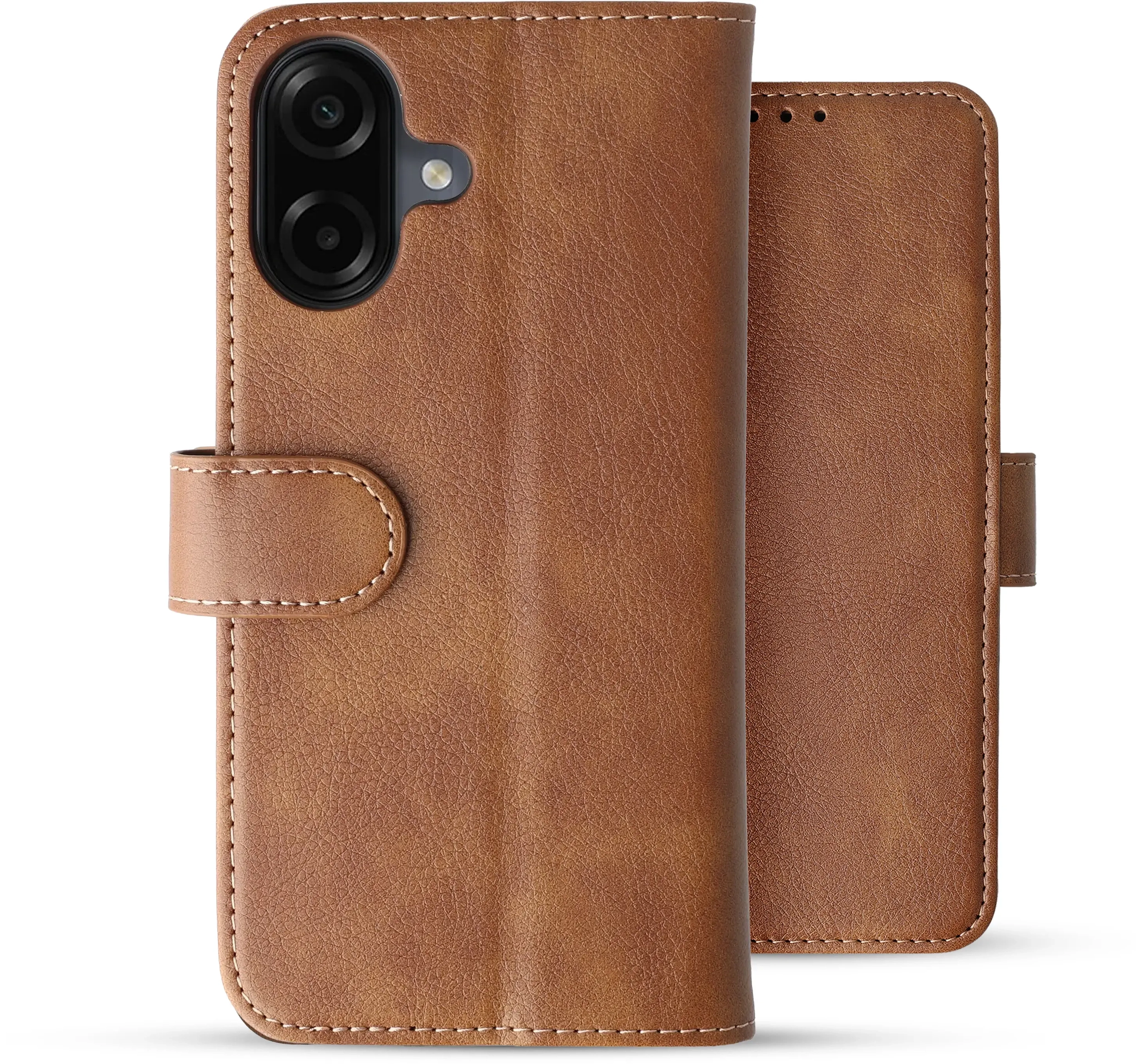 Rosso Element Samsung Galaxy A08 Hoesje Book Case Wallet Bruin afbeelding 2