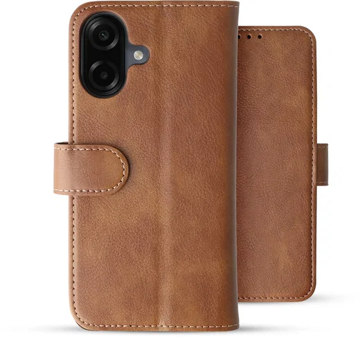 Rosso Element Samsung Galaxy A08 Hoesje Book Case Wallet Bruin afbeelding 2