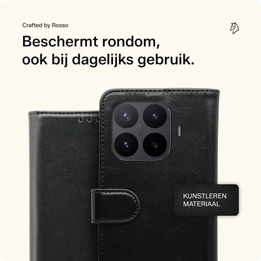 Rosso Element Xiaomi 17T Hoesje Book Case Wallet Zwart afbeelding 3