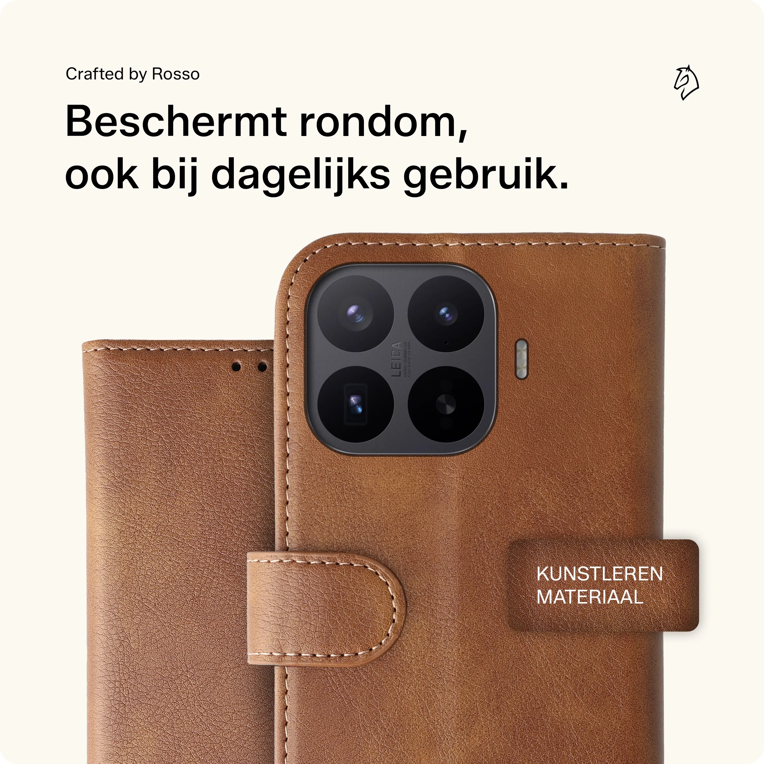 Rosso Element Xiaomi 17T Pro Hoesje Book Case Wallet Bruin afbeelding 3