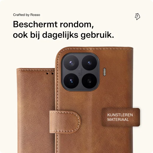 Rosso Element Xiaomi 17T Pro Hoesje Book Case Wallet Bruin afbeelding 3