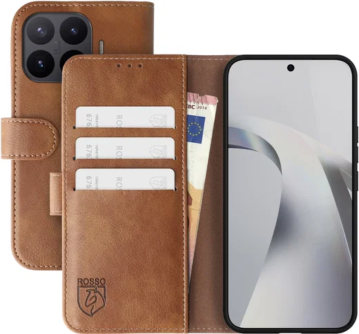 Rosso Element Xiaomi 17T Pro Hoesje Book Case Wallet Bruin afbeelding 1