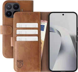 Rosso Element Xiaomi 17T Pro Hoesje Book Case Wallet Bruin afbeelding