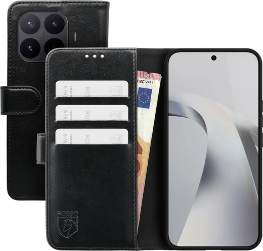 Rosso Element Xiaomi 17T Pro Hoesje Book Case Wallet Zwart afbeelding 1