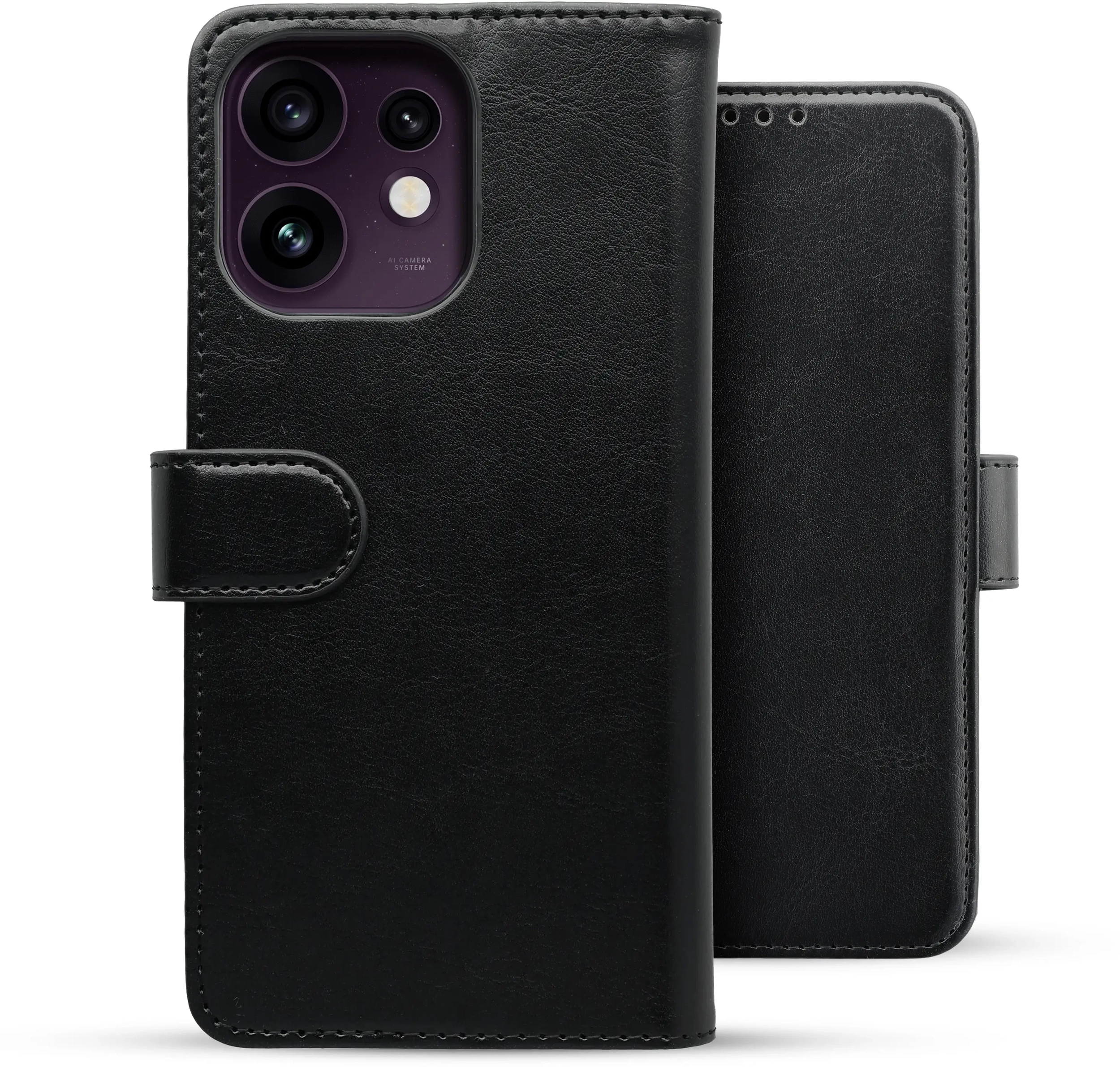 Rosso Element Oppo Reno 16 Hoesje Book Case Wallet Zwart afbeelding 2