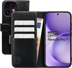 Rosso Element Oppo Reno 16 Pro Hoesje Book Case Wallet Zwart afbeelding