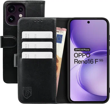 Rosso Element Oppo Reno 16 F Hoesje Book Case Wallet Zwart