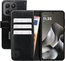 Rosso Element Motorola G47 Hoesje Book Case Wallet Zwart