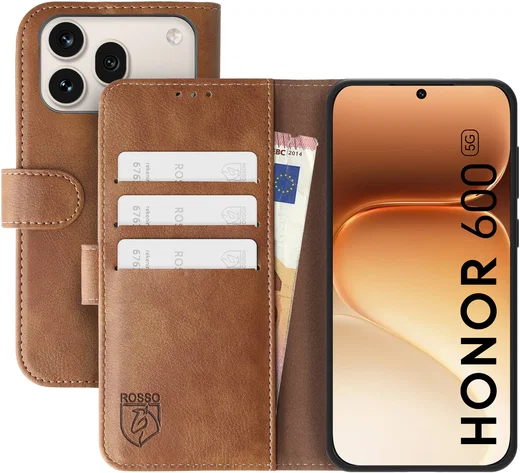Rosso Element Honor 600 Hoesje Book Case Wallet Bruin afbeelding 1