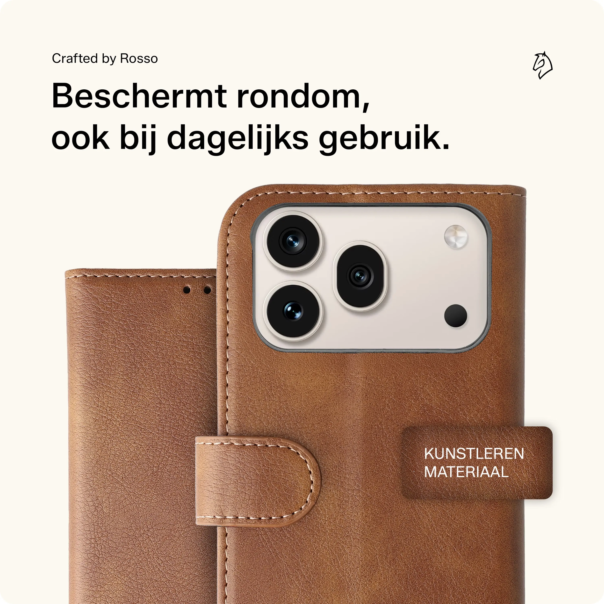 Rosso Element Honor 600 Pro Hoesje Book Case Wallet Bruin afbeelding 3