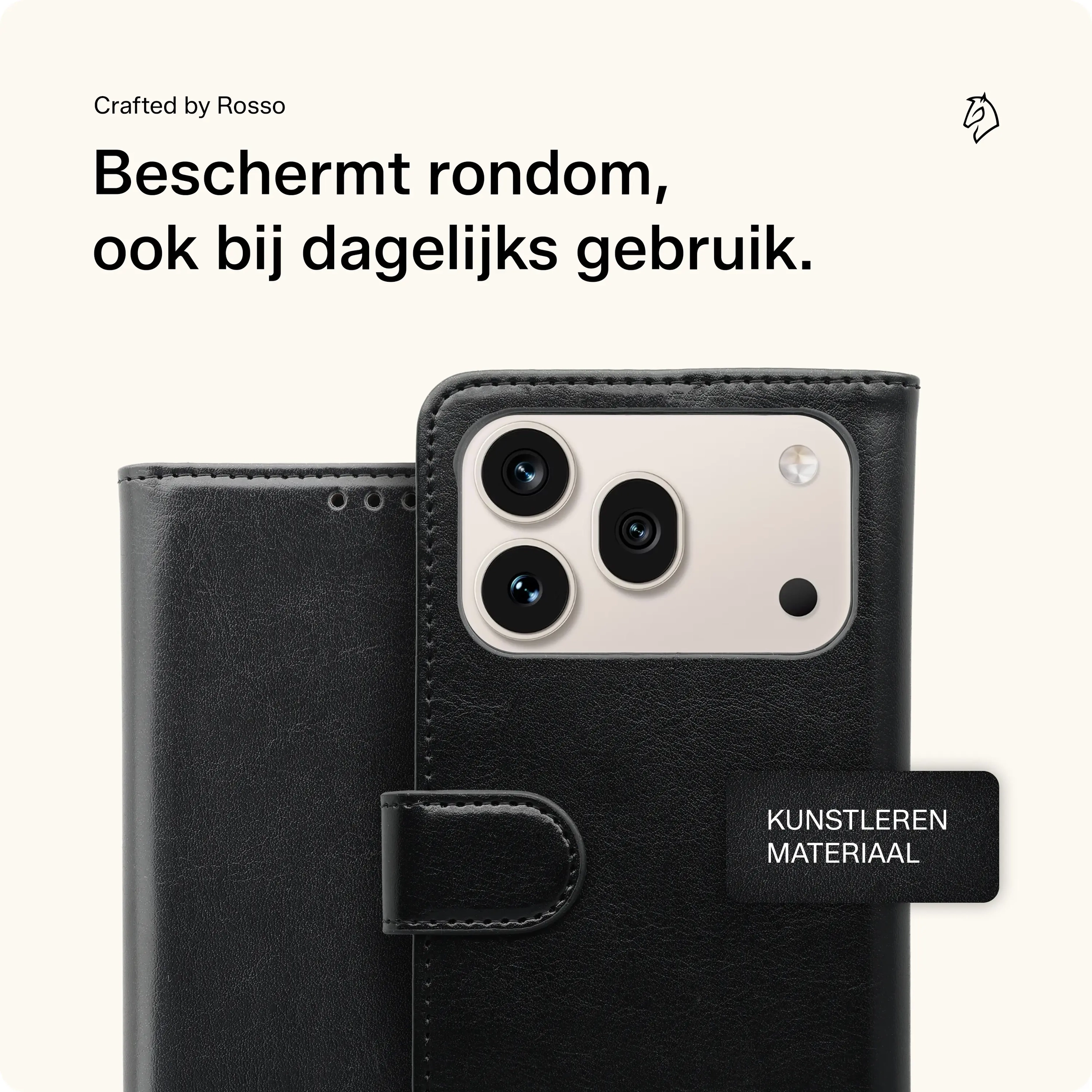 Rosso Element Honor 600 Pro Hoesje Book Case Wallet Zwart afbeelding 3
