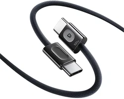 Baseus Frostcore USB-C naar USB-C Gevlochten Kabel 100W Fast Charge 1,2M Zwart afbeelding