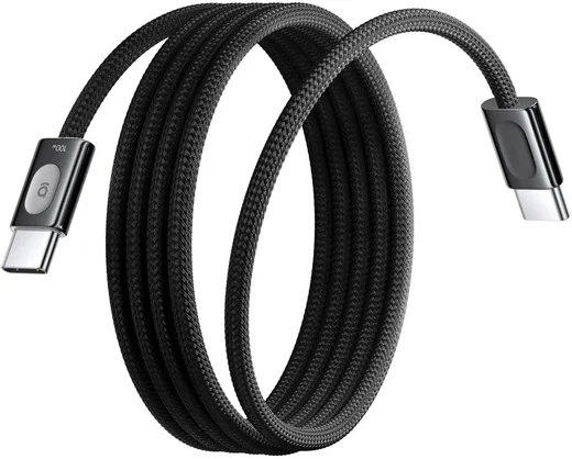 Baseus Frostcore USB-C naar USB-C Gevlochten Kabel 100W Fast Charge 1,2M Zwart afbeelding 2