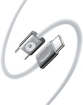 Baseus Frostcore USB-C naar USB-C Gevlochten Kabel 100W Fast Charge 2M Wit