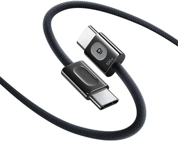 Baseus Frostcore USB-C naar USB-C Gevlochten Kabel 100W Fast Charge 2M Zwart
