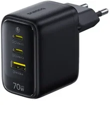 Baseus EnerFill FE22 GaN Snellader 70W 2x USB-C + USB-A Oplader Zwart afbeelding