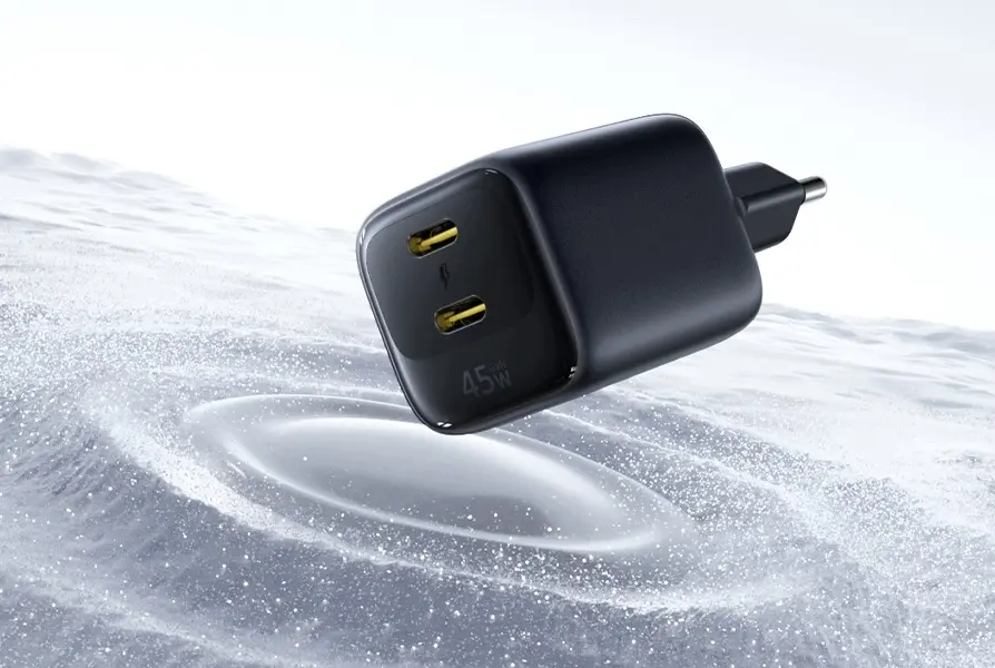 Baseus EnerFill FE22 45W GaN Dual USB-C Fast Charge Adapter Zwart afbeelding 6