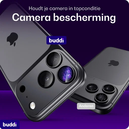 Buddi Focus Apple iPhone 18 Pro Max Full Camera Protector Matched Zwart afbeelding 2