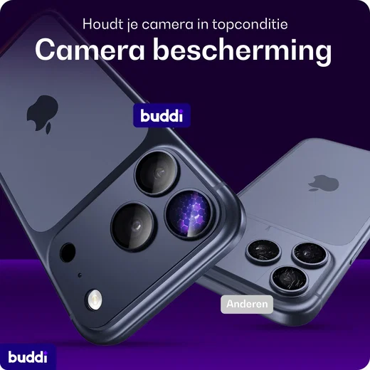 Buddi Focus Apple iPhone 17 Pro Max Full Camera Protector Matched Blauw afbeelding 2