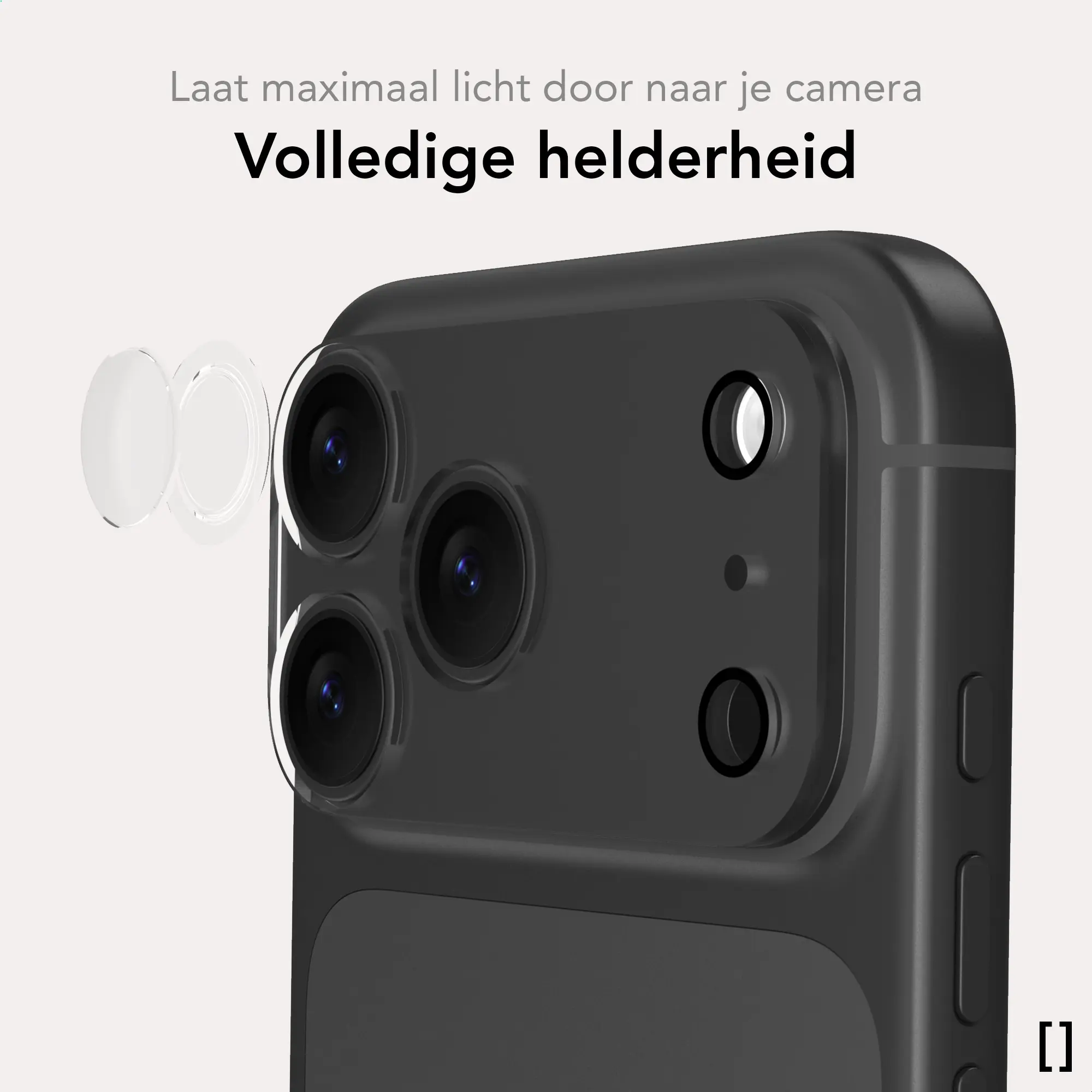 NEKIT Prism Apple iPhone 18 Pro Camera Lens Protector Transparant afbeelding 4